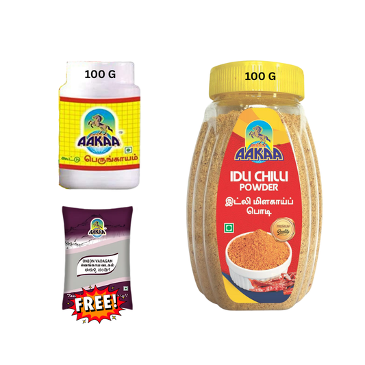 Combo 1: Asafoetida + Idli Chilli Powder