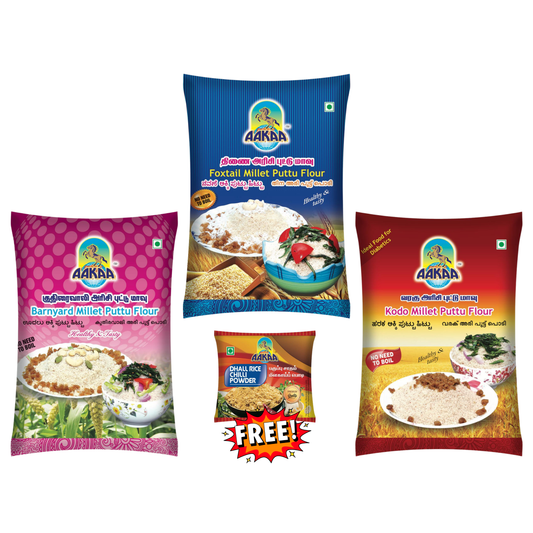 Combo 4: Millet Puttu Flour Trio